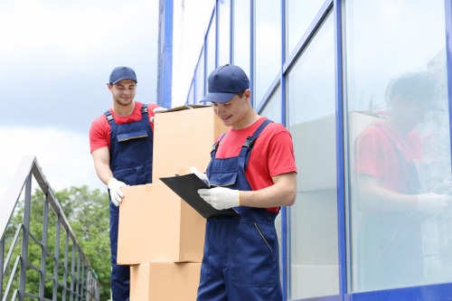 Office removals team planning a move in Camden