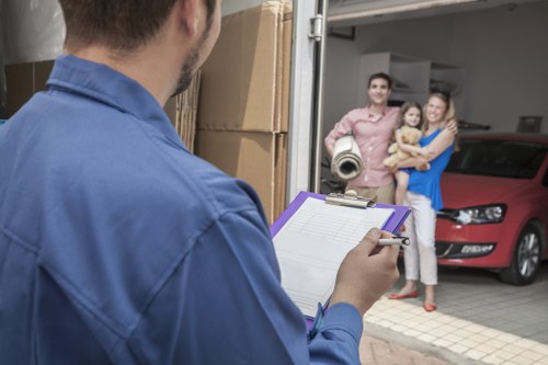 Well-organized Camden storage unit with labeled boxes