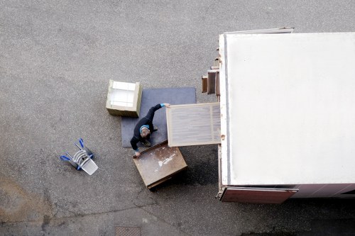 Boxes and furniture prepared for long-term storage in Camden